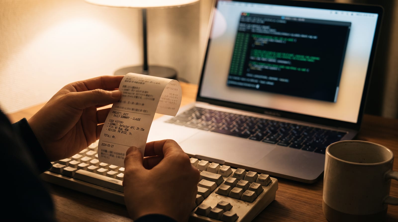 Chit——Claude Codeの一日をレシート風に要約するMacアプリ